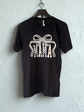 🖤 Black “MAMA” Pearl Bow Tee